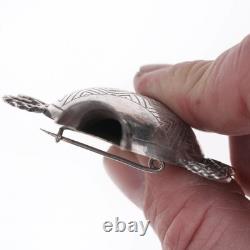 Vintage Native American Silver vase pin