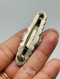Vintage Native American Southwestern Concho Silver Bar Brooch Pin