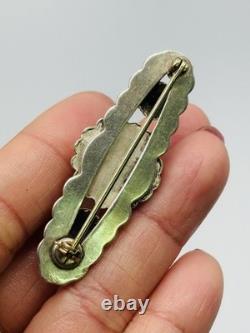 Vintage Native American Southwestern Concho Silver Bar Brooch Pin