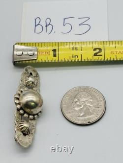 Vintage Native American Southwestern Concho Silver Bar Brooch Pin