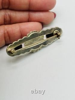 Vintage Native American Southwestern Concho Silver Bar Brooch Pin