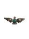 Vintage Native American Sterling Silver Green Turquoise Thunderbird Pin