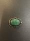 Vintage Native American Sterling Silver Nature Turquoise Pin Brooch