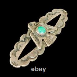 Vintage Native American Sterling Silver Thunderbird Brooch Pin