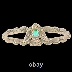 Vintage Native American Sterling Silver Thunderbird Brooch Pin