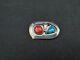 Vintage Native American Sterling Silver & Turquoise Coral Pendant Brooch