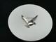 Vintage Native American Sterling Silver Turquoise Flying Bird Brooch Pin