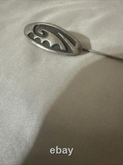 Vintage Native American Stick Pin Sterling Silver Hat Pin