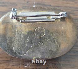Vintage Native American Taos Raw Turquoise Multigem Pin