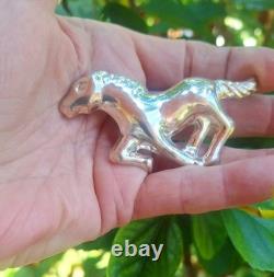Vintage Native American Taxco TS-01 Sterling Silver large Horse Pendant/pin
