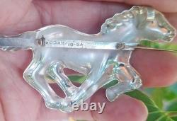 Vintage Native American Taxco TS-01 Sterling Silver large Horse Pendant/pin