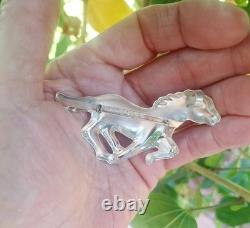 Vintage Native American Taxco TS-01 Sterling Silver large Horse Pendant/pin
