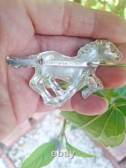 Vintage Native American Taxco TS-01 Sterling Silver large Horse Pendant/pin
