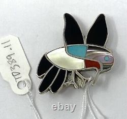 Vintage Native American Zuni Hummingbird Pin/Pendant Ella L Gia