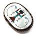 Vintage Native American Zuni Sterling Silver 925 Inlaid Yei Kachina Pin Brooch