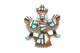 Vintage Native American Zuni Turquoise Knifewing Brooch Pin H E Cellicion