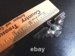 Vintage Native Fred Harvey Era/Sterling Silver Navajo Thunder Bird Brooch Pin