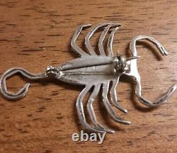 Vintage Native Sterling Scorpion Brooch