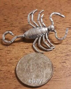 Vintage Native Sterling Scorpion Brooch