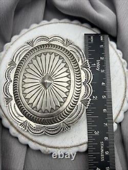 Vintage Navajo AB Sterling Silver Brooch