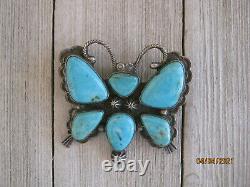 Vintage Navajo Butterfly Pin/pendant, Sterling Silver