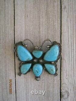 Vintage Navajo Butterfly Pin/pendant, Sterling Silver