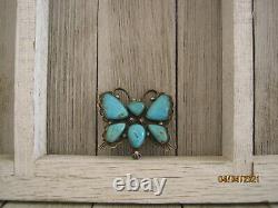 Vintage Navajo Butterfly Pin/pendant, Sterling Silver