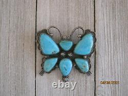 Vintage Navajo Butterfly Pin/pendant, Sterling Silver