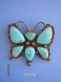 Vintage Navajo Butterfly Pin/pendant, Sterling Silver