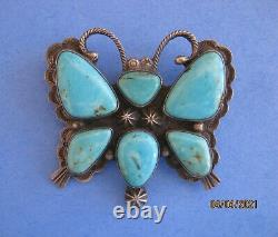 Vintage Navajo Butterfly Pin/pendant, Sterling Silver