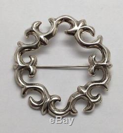 Vintage Navajo F. L. Begay Sterling Silver Sandcast Pin