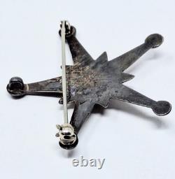 Vintage Navajo Five Star Brooch/Pendant Possibly Sterling Silver
