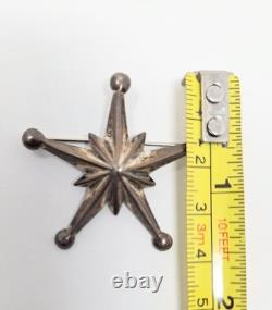 Vintage Navajo Five Star Brooch/Pendant Possibly Sterling Silver