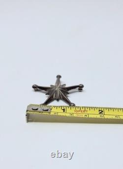 Vintage Navajo Five Star Brooch/Pendant Possibly Sterling Silver