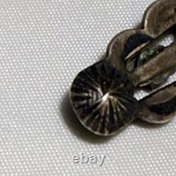 Vintage Navajo Fred Harvey Style Turquoise Silver Pin Brooch Sunburst Rare