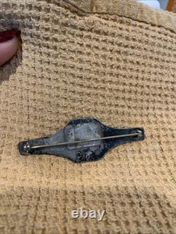 Vintage Navajo Indian Sterling Silver Turquoise Thunderbird Pin Brooch