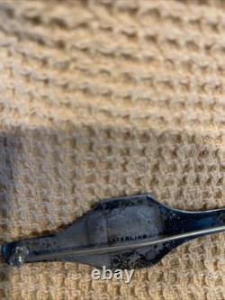 Vintage Navajo Indian Sterling Silver Turquoise Thunderbird Pin Brooch