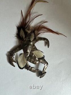 Vintage Navajo Kachina Dancer Sterling 12g Pin and Pendant 6 Rare