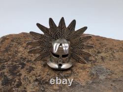 Vintage Navajo Kachina Mask Sterling Silver Brooch Pendant Morning Dancer 11.5g