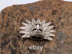Vintage Navajo Kachina Mask Sterling Silver Brooch Pendant Morning Dancer 11.5g