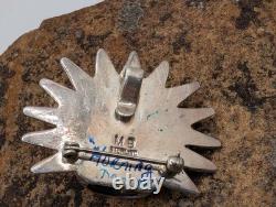 Vintage Navajo Kachina Mask Sterling Silver Brooch Pendant Morning Dancer 11.5g
