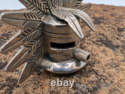 Vintage Navajo Kachina Mask Sterling Silver Brooch Pendant Morning Dancer 11.5g