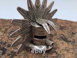 Vintage Navajo Kachina Mask Sterling Silver Brooch Pendant Morning Dancer 11.5g