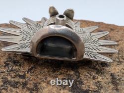 Vintage Navajo Kachina Mask Sterling Silver Brooch Pendant Morning Dancer 11.5g