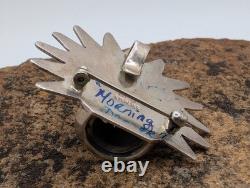 Vintage Navajo Kachina Mask Sterling Silver Brooch Pendant Morning Dancer 11.5g