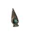Vintage Navajo Native Thunderbird Turquoise Hand Stamped Silver Brooch Pin