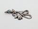 Vintage Navajo Sandcast Sterling Silver Turquoise Roadrunner Bird Brooch Pin