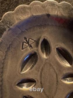 Vintage Navajo Silver Pin by Austin Wilson Lone Mountain Turquoise 1920s-1930s