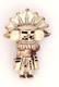 Vintage Navajo Sterling Silver Kachina Bolo Pin/brooch Signed Hu-chu-tse Vintage