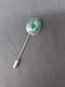 Vintage Navajo Sterling Silver Oval Turquoise Hat Lapel Stick Pin